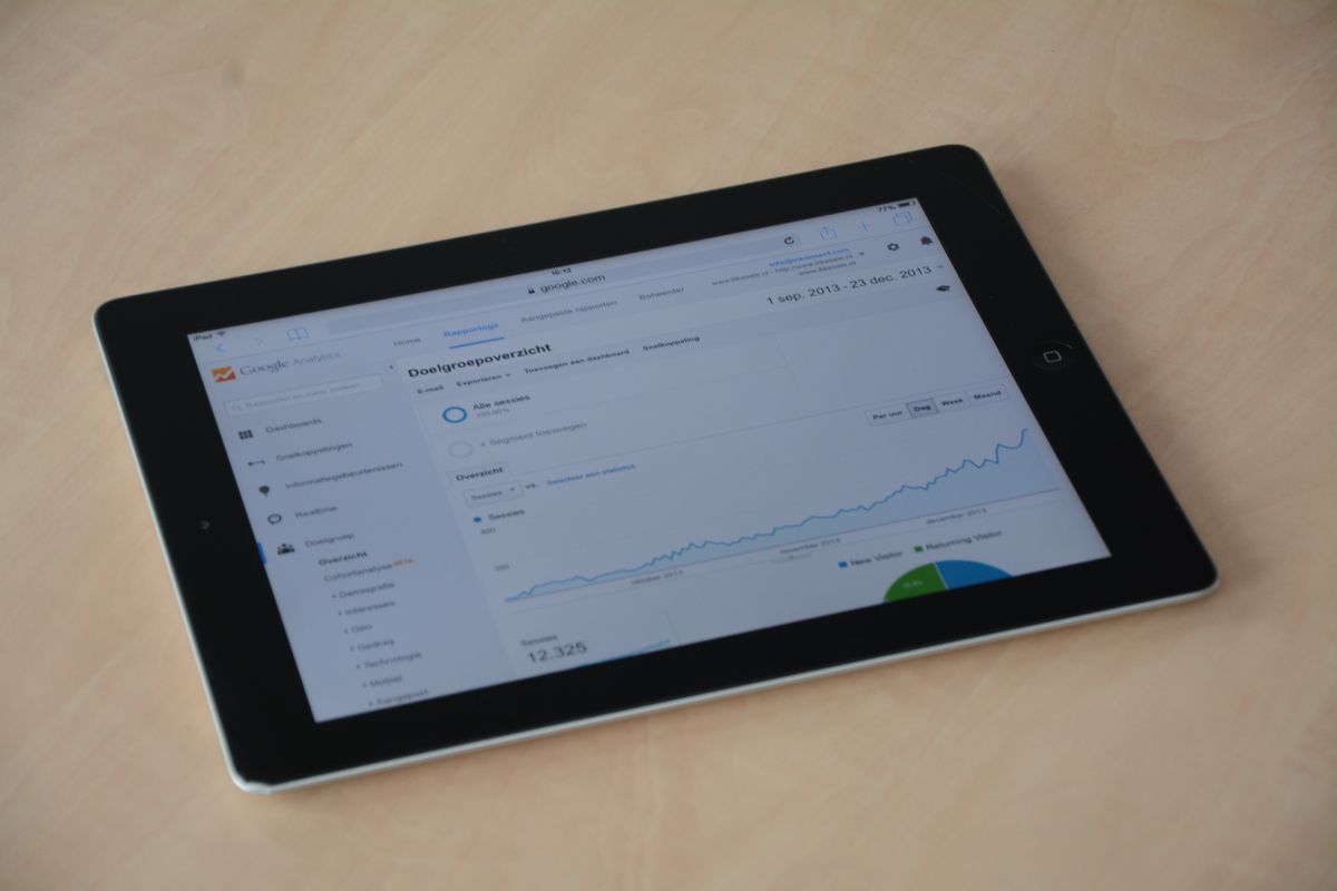 Nextjs SaaS dashboard architecture — tablet displaying an analytics dashboard with charts for admin interface design