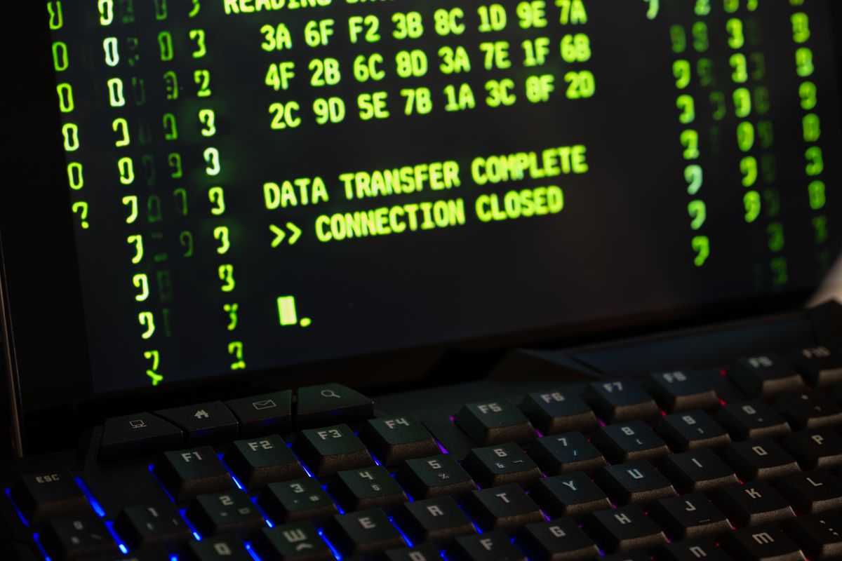 Data transfer complete message on a computer monitor, representing an upload that finished without ever hitting the body size limit