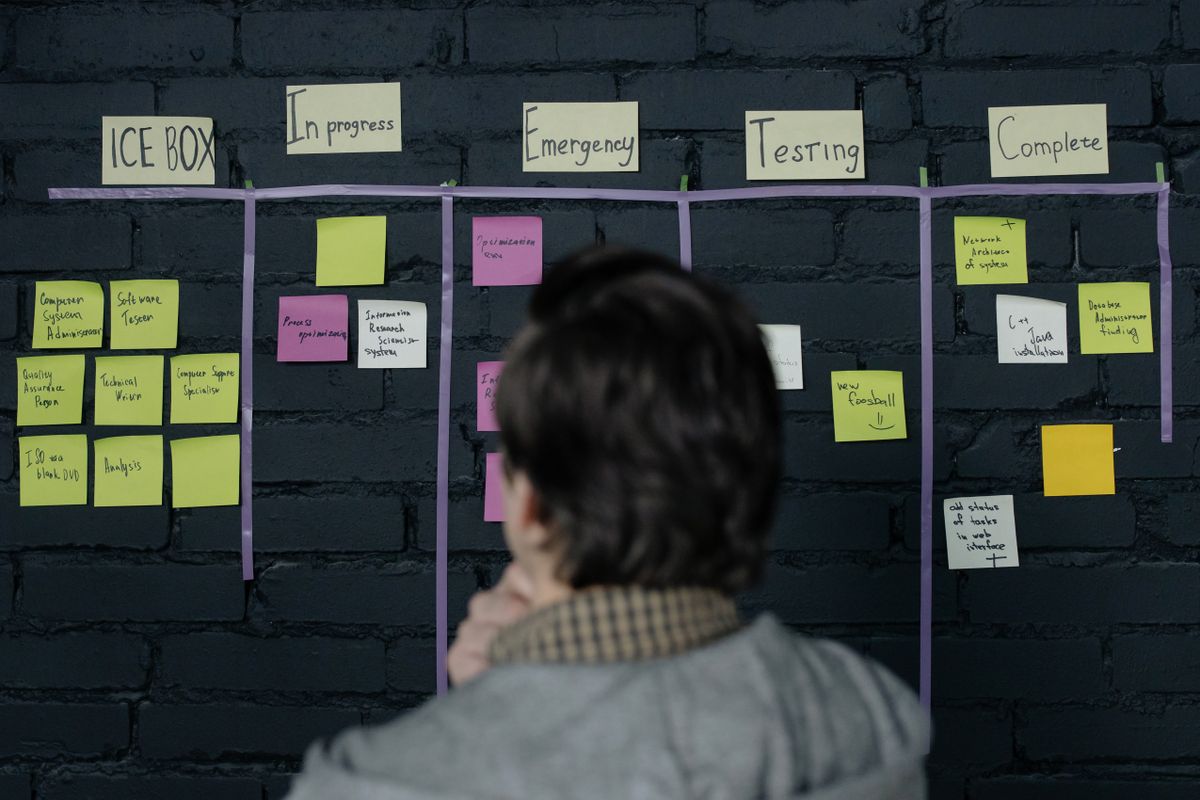 Agile sprints with a clear board keep the SaaS project development process moving on evidence