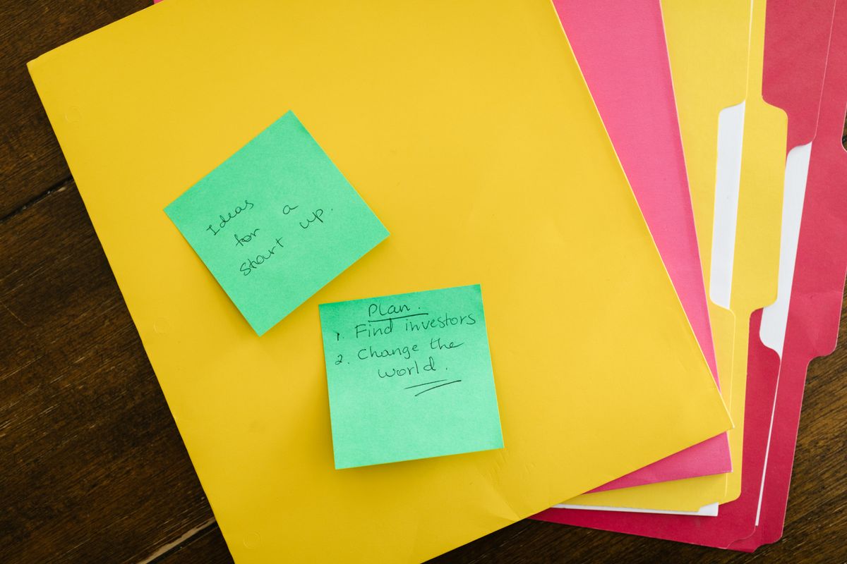 SaaS monorepo NestJS Next.js structure — colorful sticky notes with folders representing a well-organized project structure and planning
